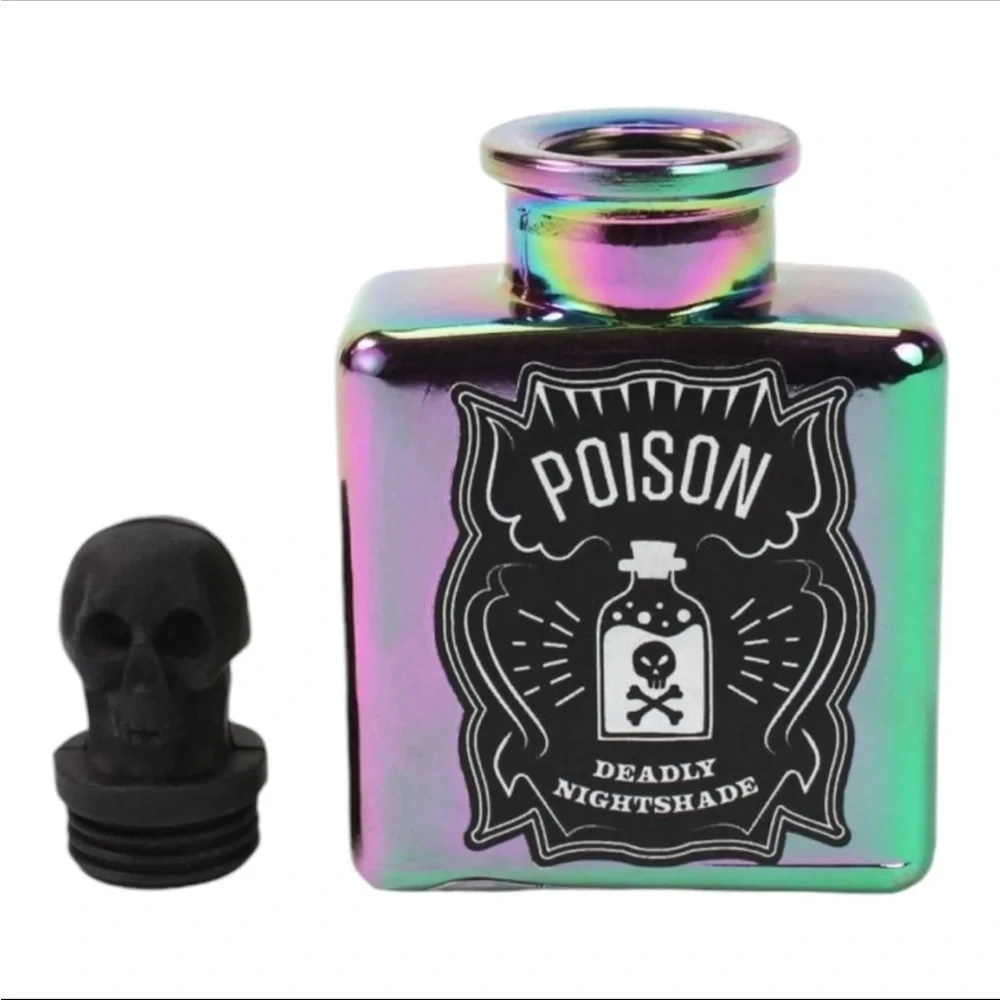 Target bullseye set of 3 Halloween Potion Bottles - Iridescent Black